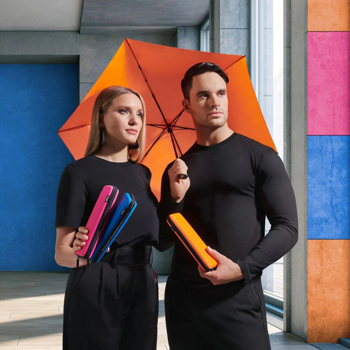 Manuální skládací deštník Knirps X4U Ultralight Slim Manual With Eva Case - Black, fotografie 5