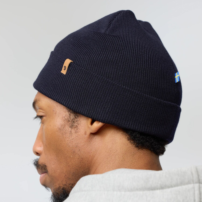 Vlněná čepice Fjallraven Classic Knit Hat - dark garnet, fotografie 5