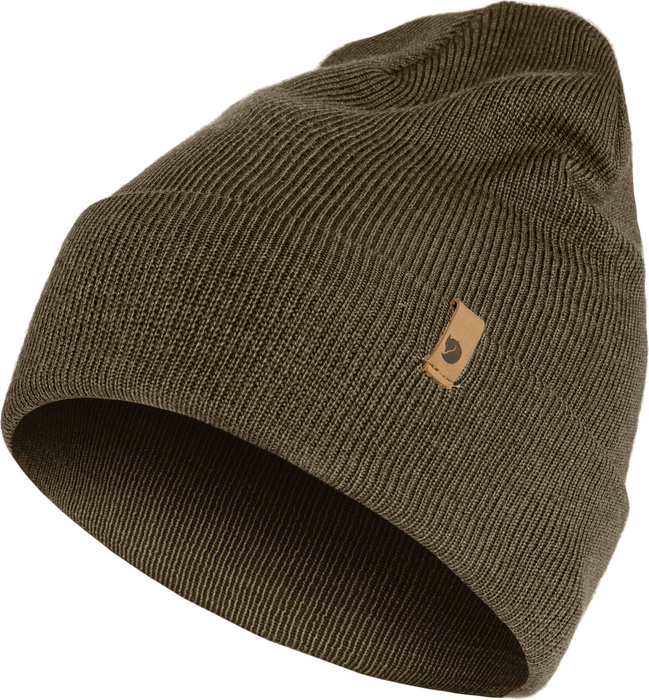 Vlněná čepice Fjallraven Classic Knit Hat - dark olive