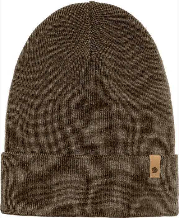 Vlněná čepice Fjallraven Classic Knit Hat - dark olive, fotografie 3
