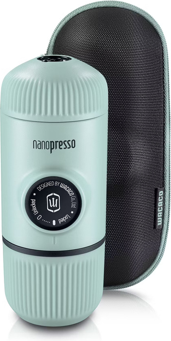 Cestovní kávovar s pouzdrem Wacaco Nanopresso – Arctic Blue