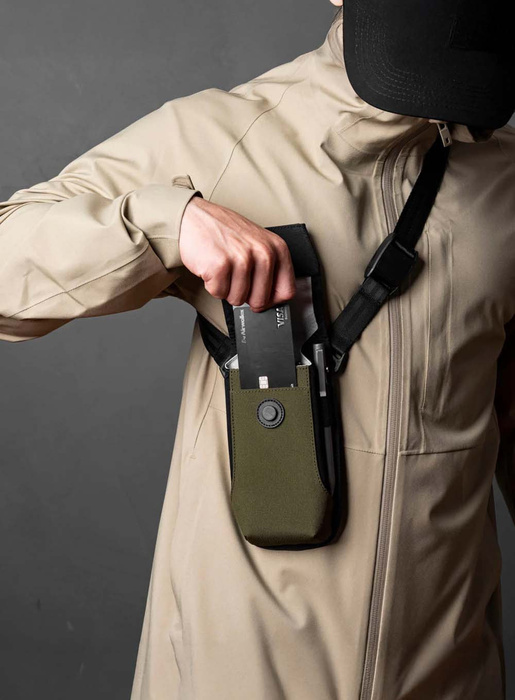 Pouzdro na telefon Alpaka Modular Phone Sling V2 Axoflux - Army Green, fotografie 3