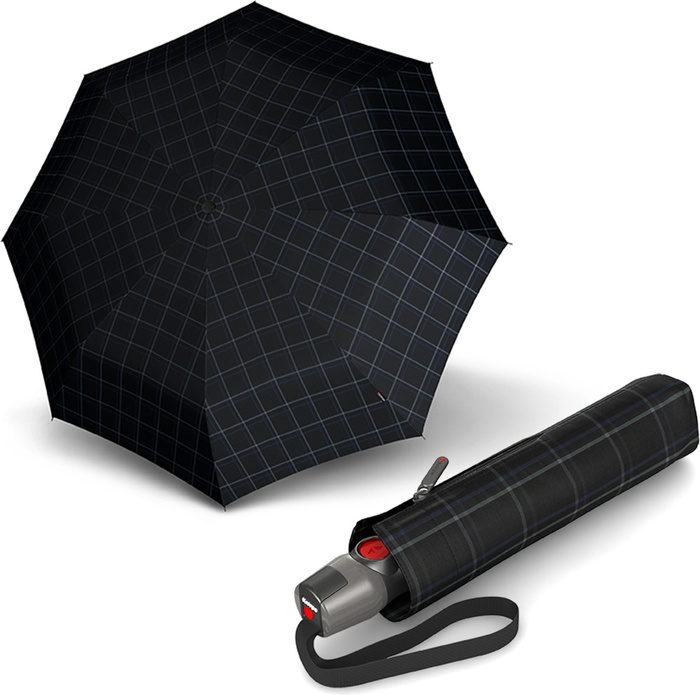 Automatický deštník Knirps T.200 Medium Duomatic Black and Blue Check